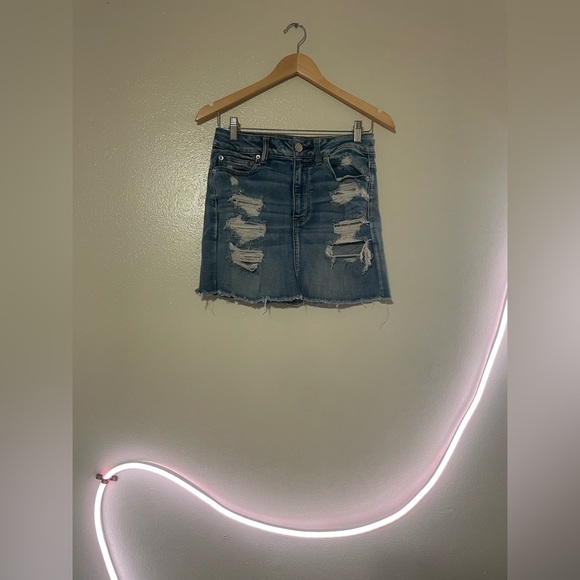 American Eagle Outfitters Dresses & Skirts - American Eagle Distressed Jean Skirt